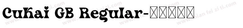 CuKai GB Regular字体转换